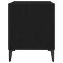 Pladeskab med hylde Sort eg 84,5 x 38 x 48 cm Konstrueret træ