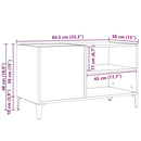 Pladeskab med hylde Sort eg 84,5 x 38 x 48 cm Konstrueret træ