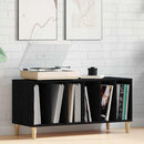 Pladeskab med hylde Sort eg 100 x 38 x 48 cm Konstrueret træ