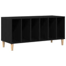 Pladeskab med hylde Sort eg 100 x 38 x 48 cm Konstrueret træ