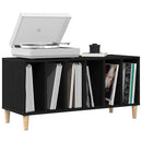 Pladeskab med hylde Sort eg 100 x 38 x 48 cm Konstrueret træ