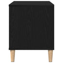 Pladeskab med hylde Sort eg 100 x 38 x 48 cm Konstrueret træ