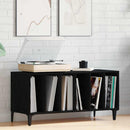Pladeskab med hylde Sort eg 100 x 38 x 48 cm Konstrueret træ