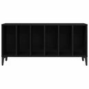 Pladeskab med hylde Sort eg 100 x 38 x 48 cm Konstrueret træ