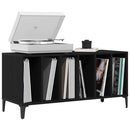 Pladeskab med hylde Sort eg 100 x 38 x 48 cm Konstrueret træ