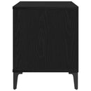 Pladeskab med hylde Sort eg 100 x 38 x 48 cm Konstrueret træ