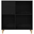 Pladeskab med hylde Sort eg 84,5 x 38 x 89 cm Konstrueret træ