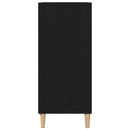 Pladeskab med hylde Sort eg 84,5 x 38 x 89 cm Konstrueret træ