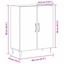 Sideboard Sort eg 69,5 x 34 x 90 cm Konstrueret træ