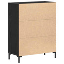 Sideboard Sort eg 69,5 x 34 x 90 cm Konstrueret træ