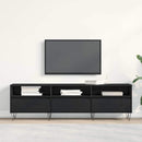 TV-skab med skuffe Sort eg 150 x 30 x 44,5 cm Konstrueret træ