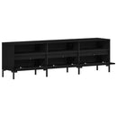 TV-skab med skuffe Sort eg 150 x 30 x 44,5 cm Konstrueret træ