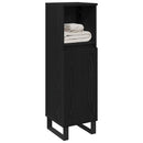 Badeværelsesskab Sort eg 30 x 30 x 100 cm Konstrueret træ