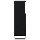 Badeværelsesskab Sort eg 30 x 30 x 100 cm Konstrueret træ