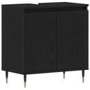 Badeværelsesskabsunder Sort eg 58 x 33 x 60 cm Konstrueret træ