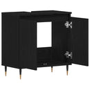 Badeværelsesskabsunder Sort eg 58 x 33 x 60 cm Konstrueret træ