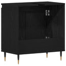 Badeværelsesskabsunder Sort eg 58 x 33 x 60 cm Konstrueret træ
