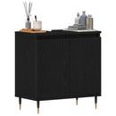 Badeværelsesskabsunder Sort eg 58 x 33 x 60 cm Konstrueret træ