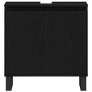 Badeværelsesskabsunder Sort eg 58 x 33 x 60 cm Konstrueret træ