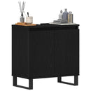 Badeværelsesskabsunder Sort eg 58 x 33 x 60 cm Konstrueret træ