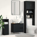Badeværelsesskab Sort eg 65 x 33 x 60 cm Konstrueret træ