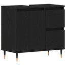 Badeværelsesskab Sort eg 65 x 33 x 60 cm Konstrueret træ