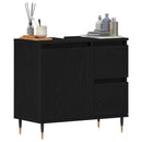 Badeværelsesskab Sort eg 65 x 33 x 60 cm Konstrueret træ