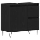 Badeværelsesskabsunder Sort eg 65 x 33 x 60 cm Konstrueret træ