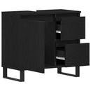 Badeværelsesskabsunder Sort eg 65 x 33 x 60 cm Konstrueret træ