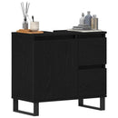 Badeværelsesskabsunder Sort eg 65 x 33 x 60 cm Konstrueret træ
