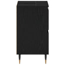 Badeværelsesskabsunder Sort eg 80 x 33 x 60 cm Konstrueret træ