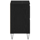 Badeværelsesskabsunder Sort eg 80 x 33 x 60 cm Konstrueret træ
