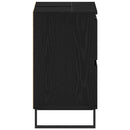 Badeværelsesskab Sort eg 80 x 33 x 60 cm Konstrueret træ