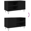 Pladeskab Sort eg 85 x 38 x 48 cm Konstrueret træ
