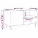 Pladeskab Sort eg 85 x 38 x 48 cm Konstrueret træ