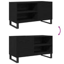 Pladeskab Sort eg 85 x 38 x 48 cm Konstrueret træ