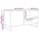 Pladeskab Sort eg 85 x 38 x 48 cm Konstrueret træ