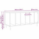 Pladeskab Sort eg 100 x 38 x 48 cm Konstrueret træ