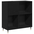 Pladeskab Sort eg 85 x 38 x 89 cm Konstrueret træ