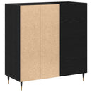 Pladeskab Sort eg 85 x 38 x 89 cm Konstrueret træ
