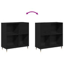 Pladeskab Sort eg 85 x 38 x 89 cm Konstrueret træ