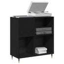 Pladeskab Sort eg 85 x 38 x 89 cm Konstrueret træ
