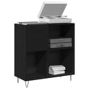 Pladeskab Sort eg 85 x 38 x 89 cm Konstrueret træ