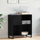 Pladeskab Sort eg 84,5 x 38 x 89 cm Konstrueret træ