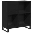 Pladeskab Sort eg 84,5 x 38 x 89 cm Konstrueret træ