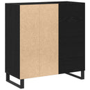 Pladeskab Sort eg 84,5 x 38 x 89 cm Konstrueret træ