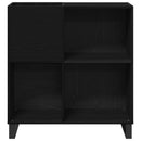 Pladeskab Sort eg 84,5 x 38 x 89 cm Konstrueret træ