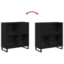 Pladeskab Sort eg 84,5 x 38 x 89 cm Konstrueret træ