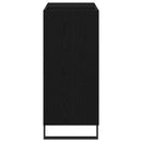 Pladeskab Sort eg 84,5 x 38 x 89 cm Konstrueret træ