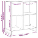 Pladeskab Sort eg 84,5 x 38 x 89 cm Konstrueret træ